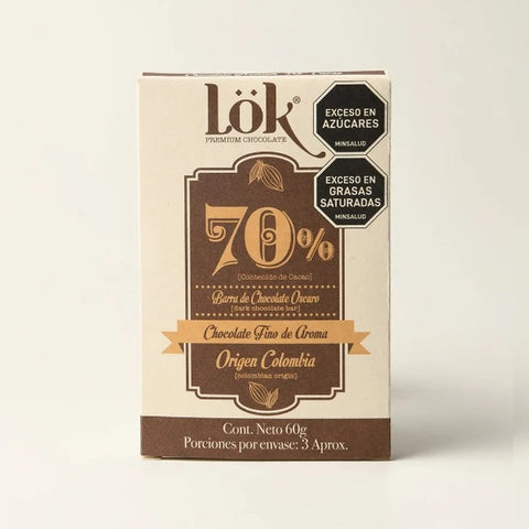 Chocolate 70% origen - LOK 60g
