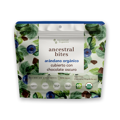 Bites Arándanos Chocolate Org - Ancestral 75g
