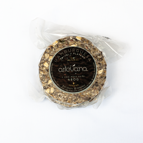 Hamburguesa Vegana Frijol Plátano - Artevana 480g