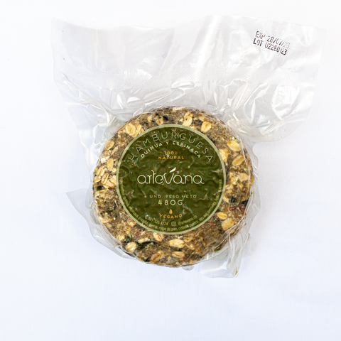 Hamburguesa Vegana Quinoa Espinaca - Artevana 480g