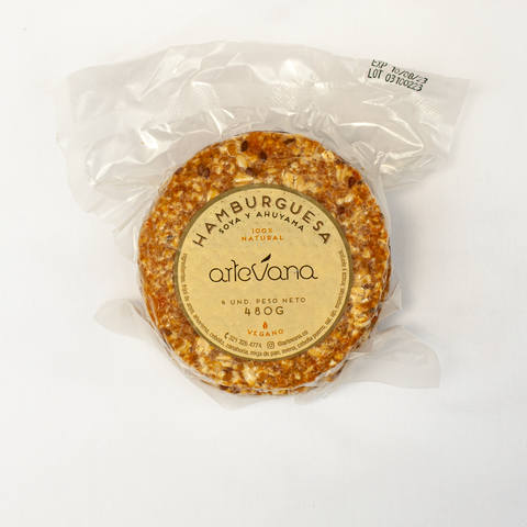 Hamburguesa Vegana Soya Ahuyama - Artevana 480g
