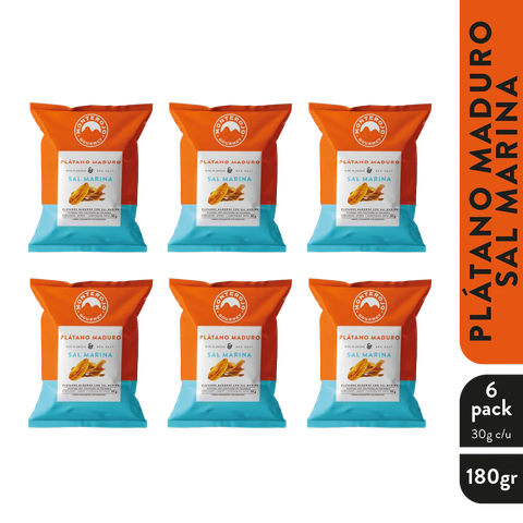 Six Pack Plátanos Maduros Sal MONTEROJO 180g