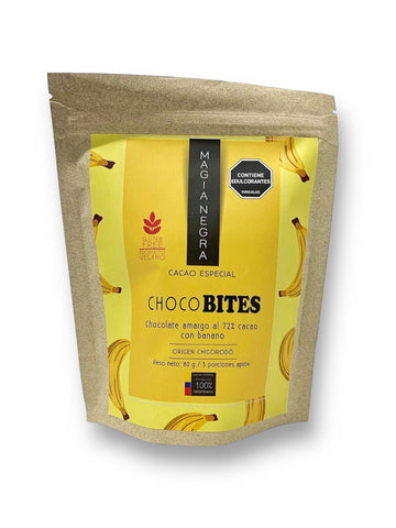 Choco Bites 72% Banano - Magia Negra 80g