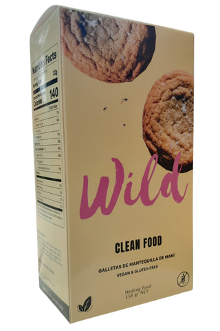 Galletas Veganas Mantequilla de Mani WILD 156g