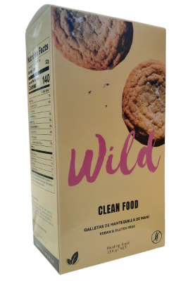 Galletas Veganas Mantequilla de Mani WILD 156g
