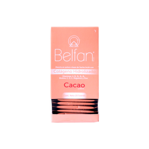 Colágeno Hidrolizado Cacao x20 - Belfan 100g