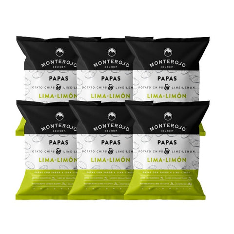 Papas Lima Limón x6 - Monterojo 150g