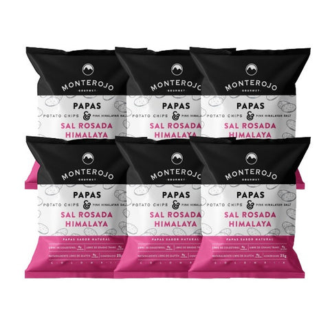 Papas Sal Rosada Himalaya x6 - Monterojo 150g