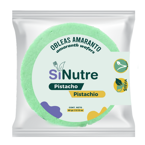 Obleas de Amaranto Pistacho - Sinutre 60g