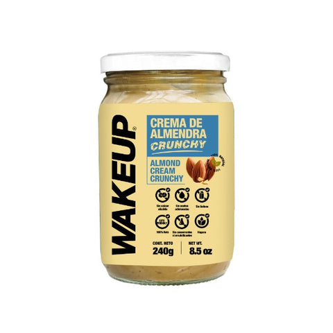 Crema de Almendra Crunchy - Wakeup 240g.