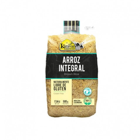 Arroz Integral Bolsa Bopp - Karavansay 500g.