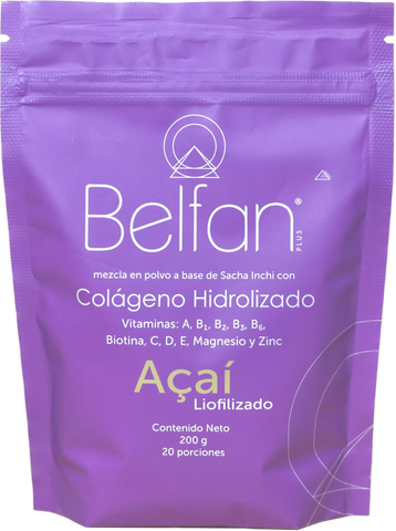Colágeno Hidrolizado Açaí - Belfan 200g