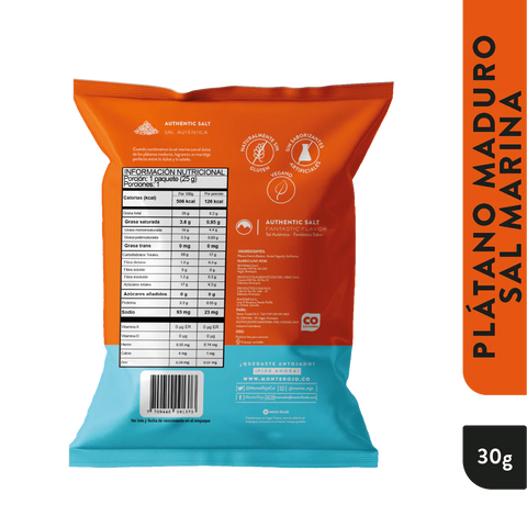 Six Pack Plátanos Maduros Sal MONTEROJO 180g