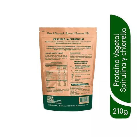 Proteína Vegetal con Spirulina - Naturela 210g