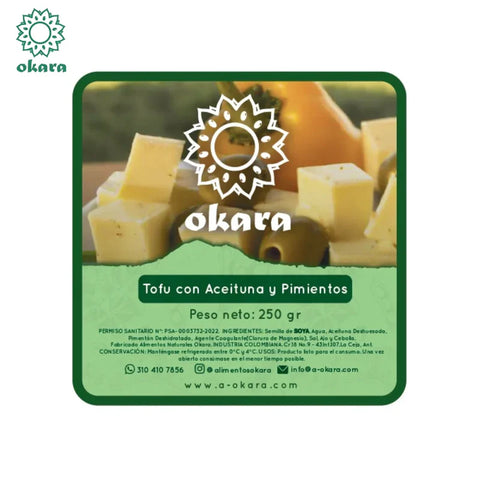 Tofu con Aceituna y Pimientos - Okara 250g