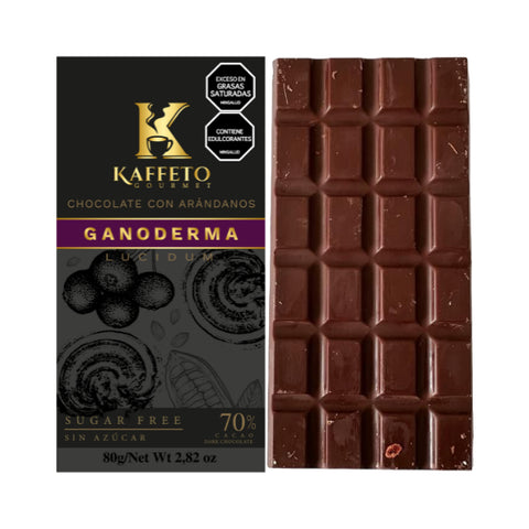 Chocolate Arándanos Ganoderma - Kaffeto 80g