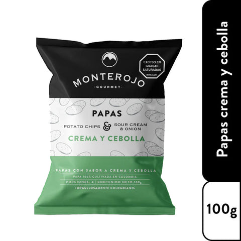 Papas Crema y Cebolla - Monterojo 100g
