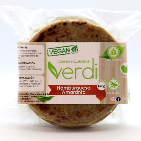 Hamburguesa Amaranto Vegana - Verdi 420g
