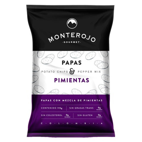 Papas Mezcla Pimientas  - Monterojo 115g.