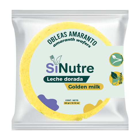 Obleas de Amaranto Golden Milk - Sinutre 60g