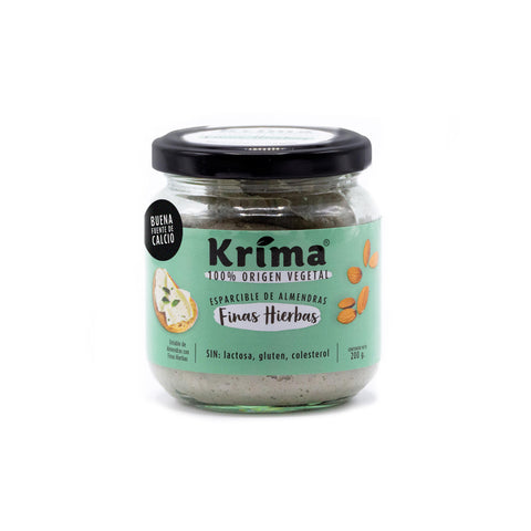 Queso Crema de Almendra Finas Hierbas - Krima 200g.