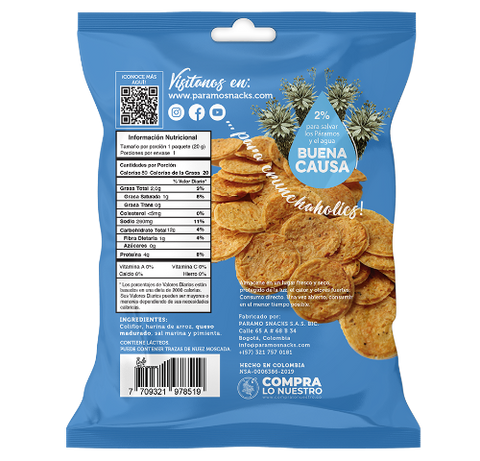 Bites de Coliflor con Queso - Good Chips 20g.
