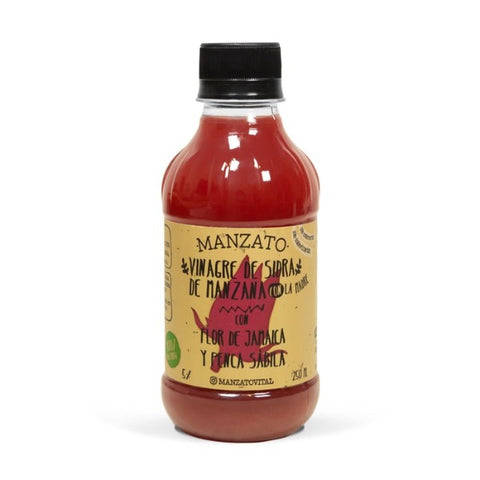 Vinagre de Manzana con Flor de Jamaica - Manzato 250ml.